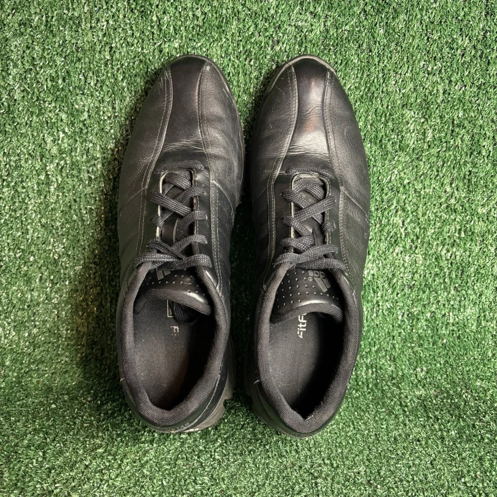 Adidas Greenstar Torsion System Leather Athletic Golf Shoes Black Mens Size‎ 10